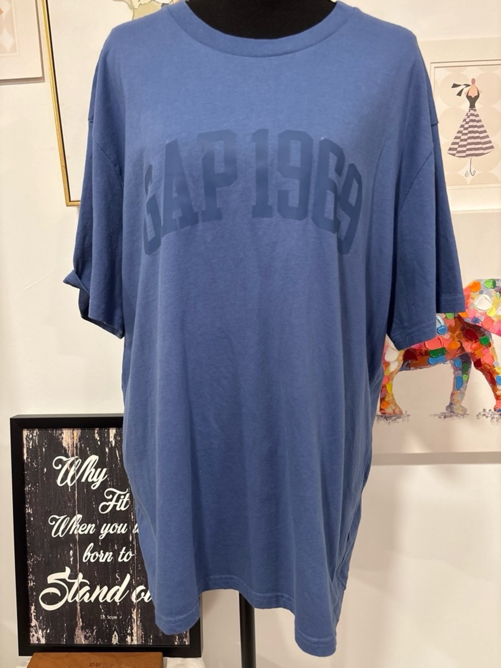 GAP Light Blue Logo Crew Tee